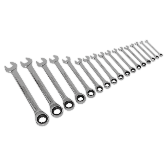 Ratchet Combination Spanner Set 17pc